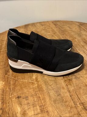 Michael Kors Black and White Slip-On Platform Sneaker